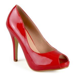 Journee Collection Red Patent Leather Stiletto Heels